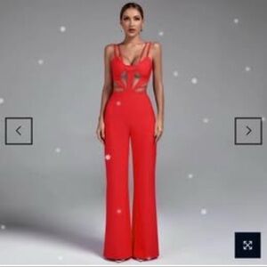 Chic Red Jumpsuit